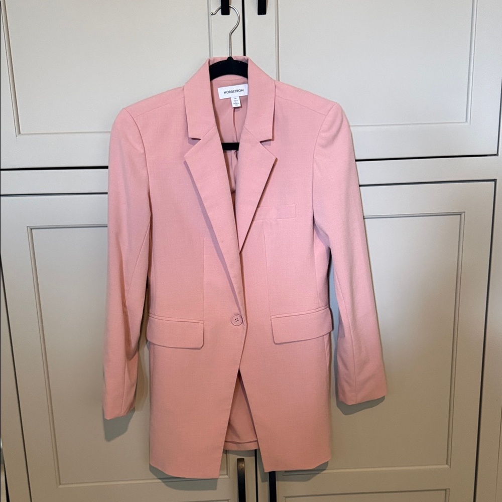 Women's Pink Tailored Blazer & Pants Set